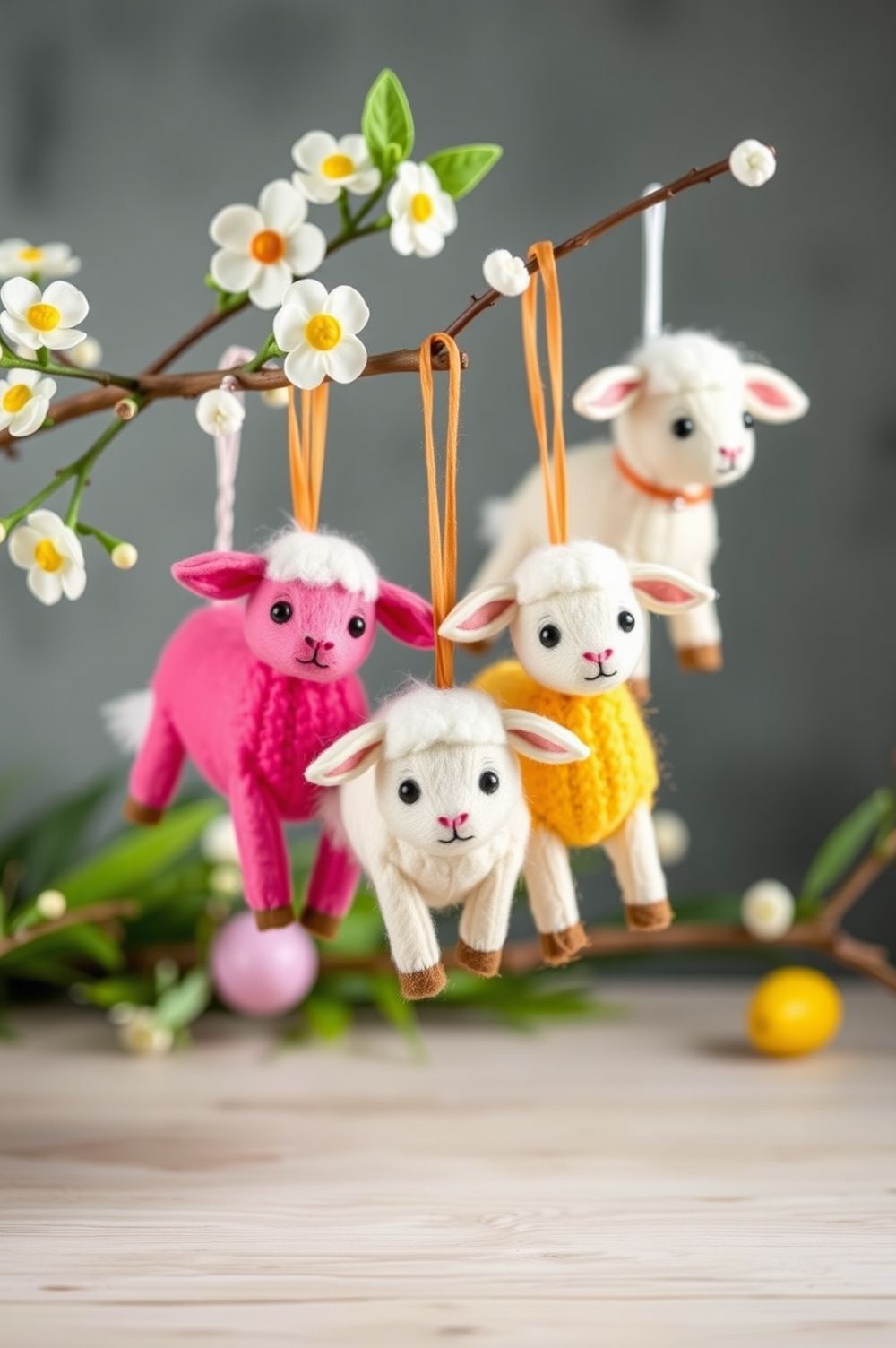 DIY Felt Lamb Decorations That Warm Your Heart