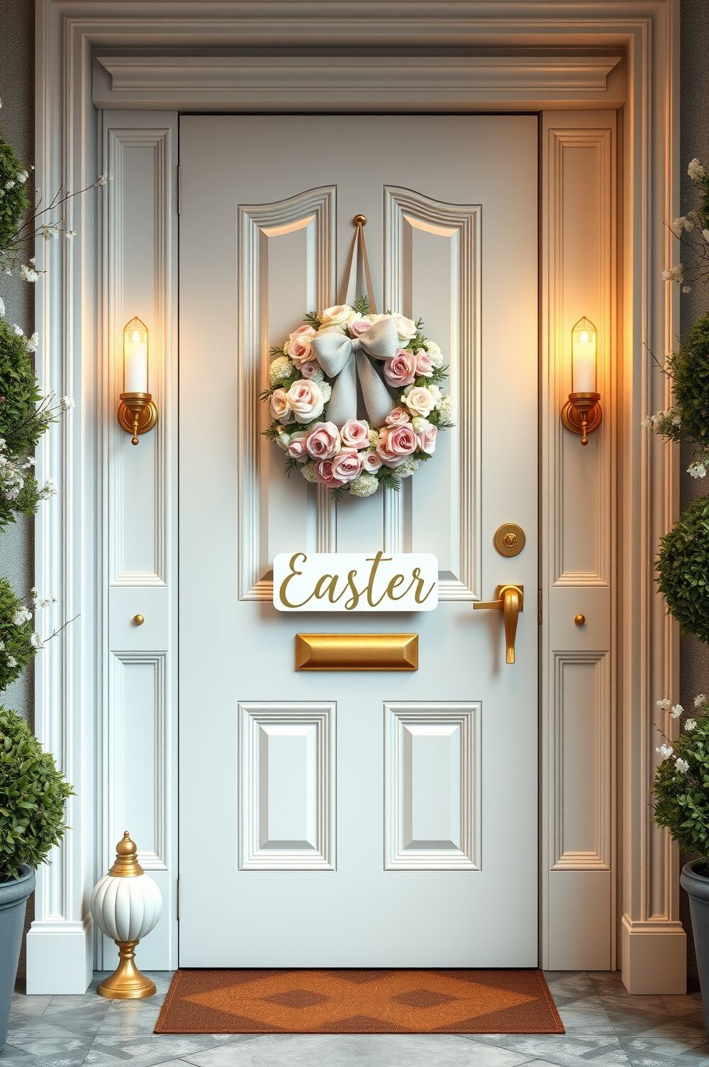 Elegant and Sophisticated Easter Front Door Ideas