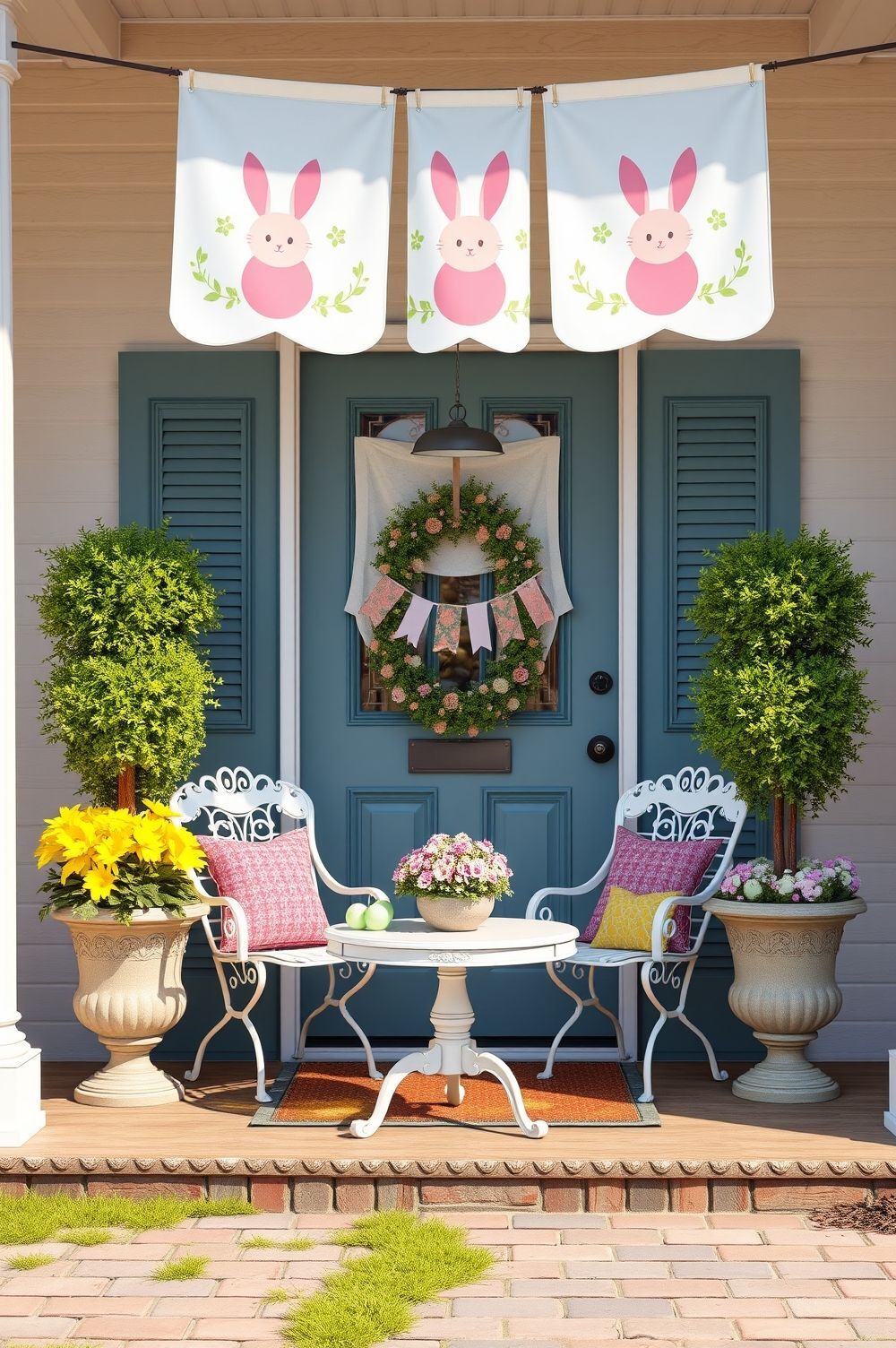 Festive Tabletop and Door Hangings for Extra Charm