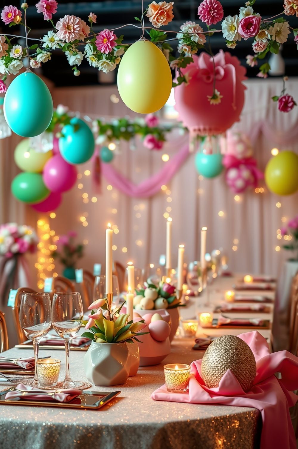 Finish Your Easter Banquet with Sparkly, Spring-Centered Accents