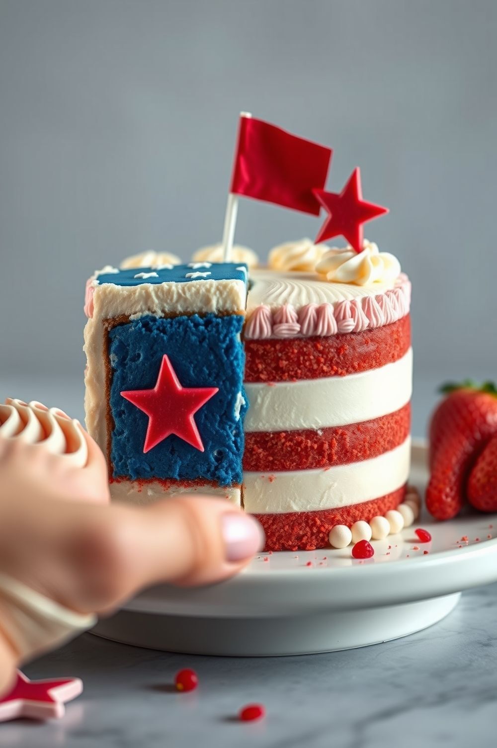 Flag-Inspired Cakes for Patriotic Pride