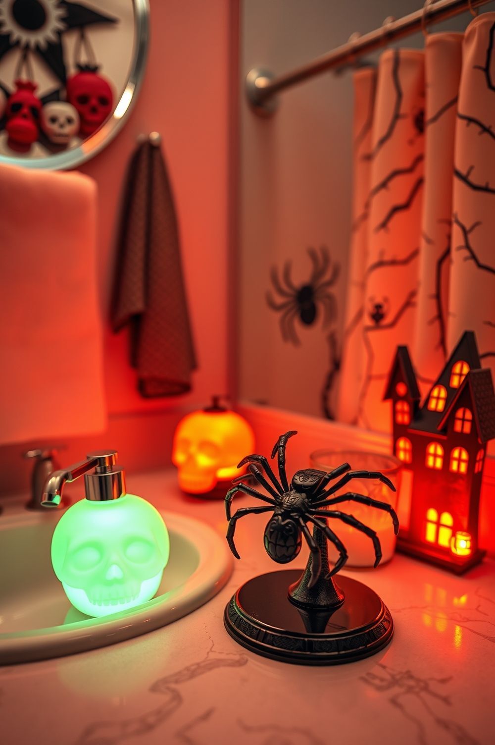 Ghoulish Bathroom Accessories That Spook and Sparkle