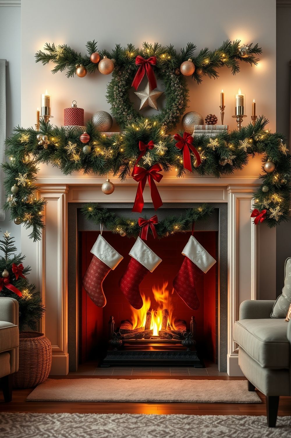 Glam Up Your Fireplace with Creative Garland Ideas