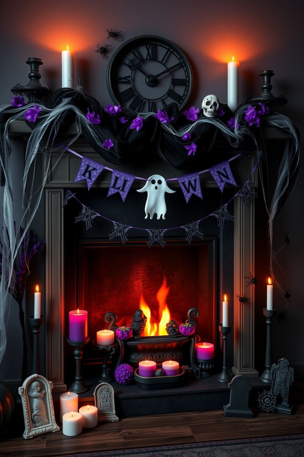 Haunted Halloween Mantel Decorating Ideas for a Spooky Vibe