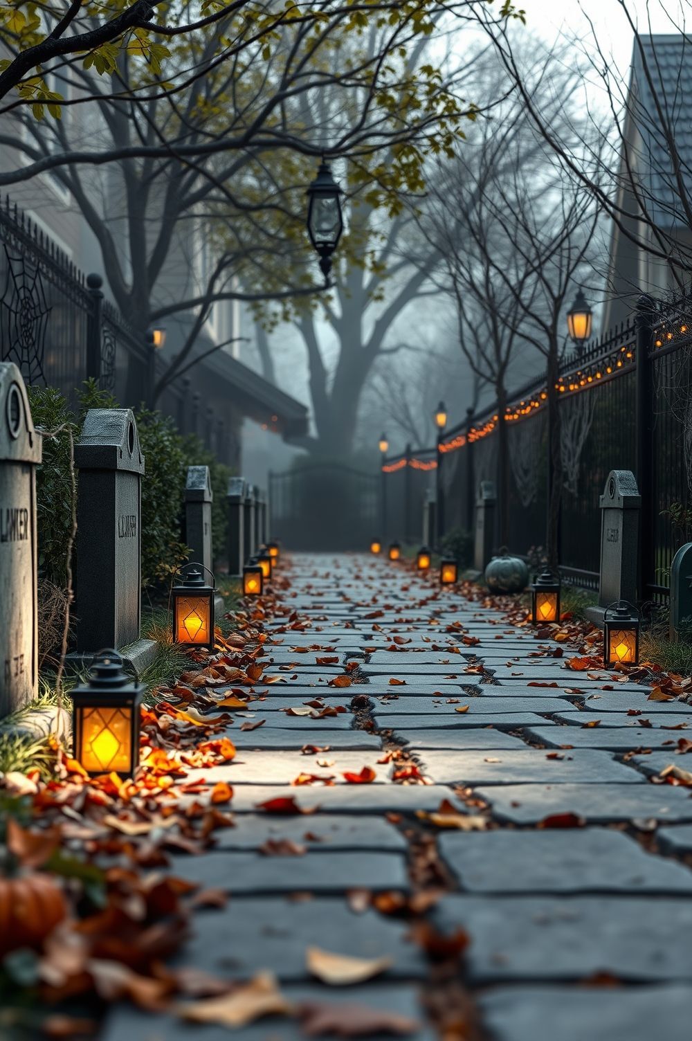 Haunted Pathways with Creative Halloween Outside Decorating Ideas