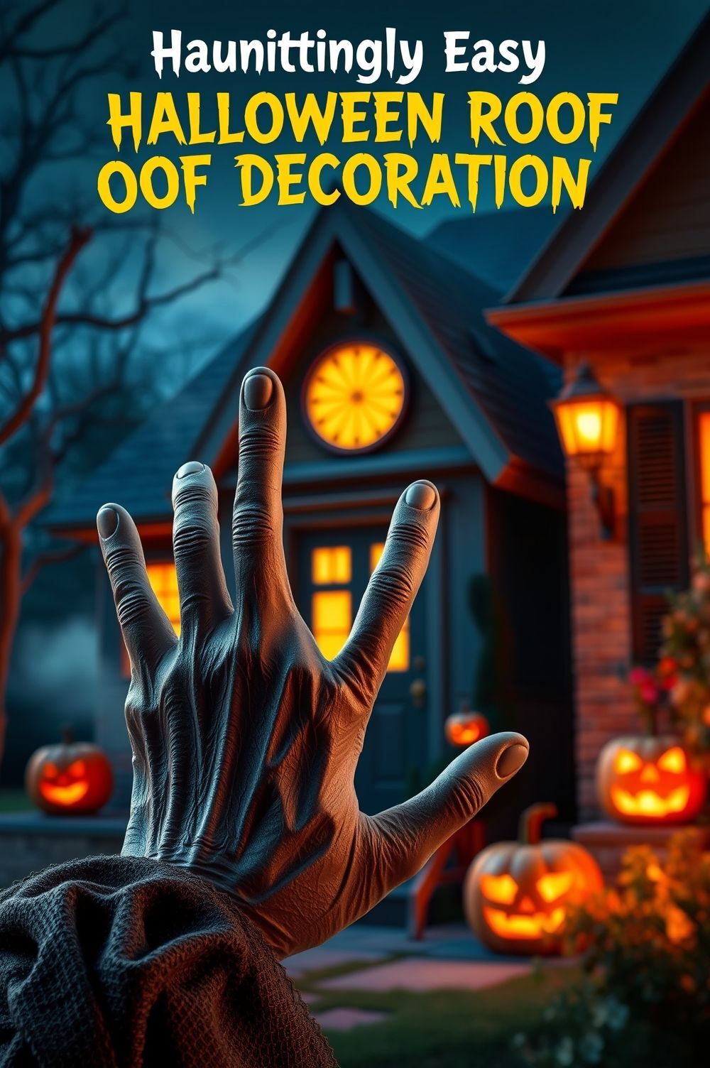 Hauntingly Easy Halloween Roof Decorations