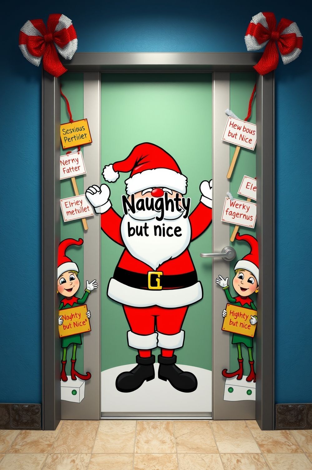 Humorous and Whimsical Christmas Door Decorations