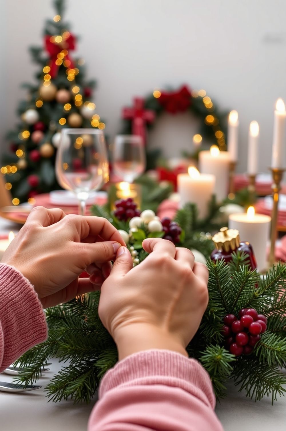 Incorporate Personal Touches and DIY Elements into Your Christmas Buffet Table Decor