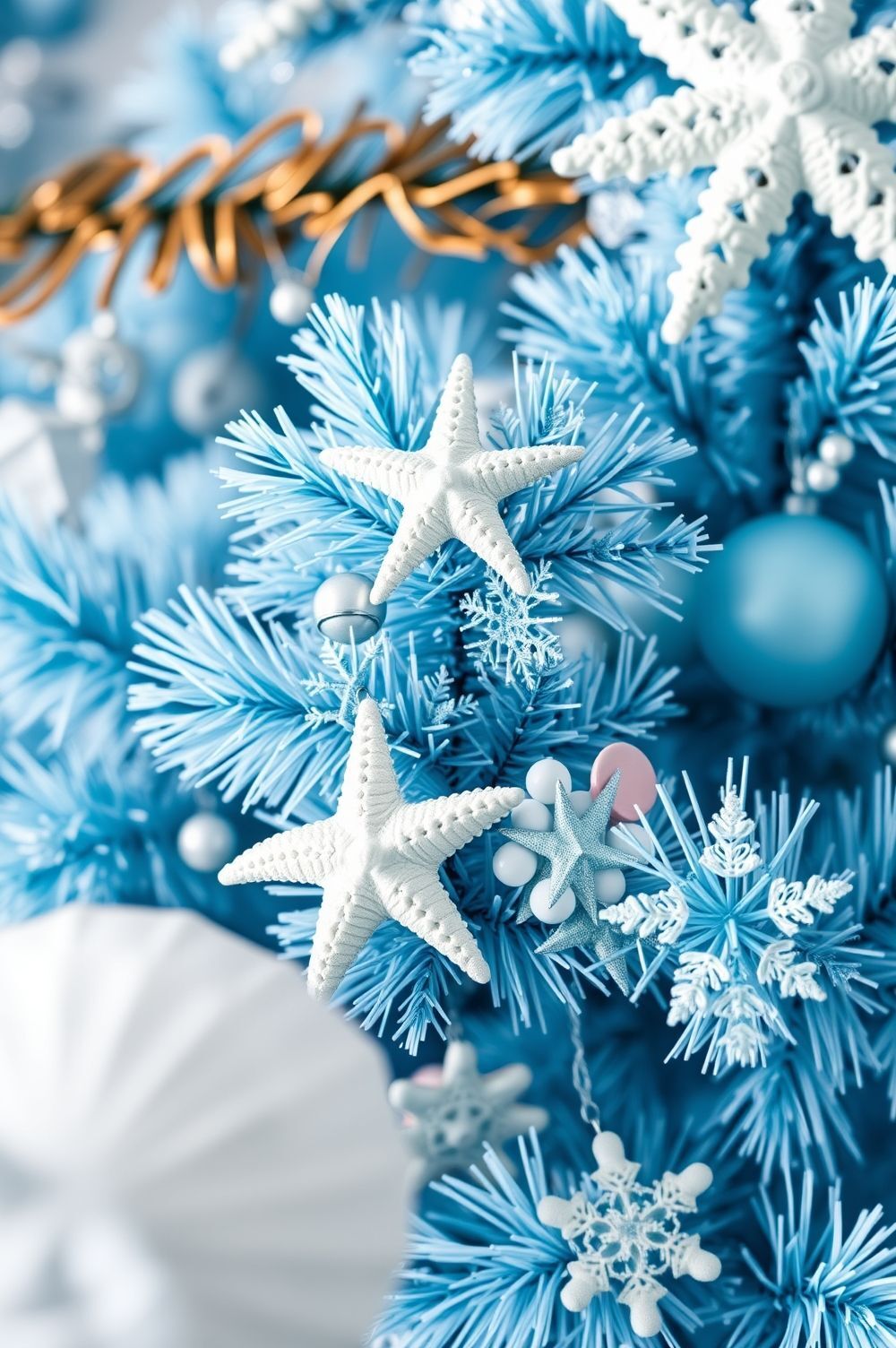 Incorporating Unique Blue-Themed Christmas Tree Themes