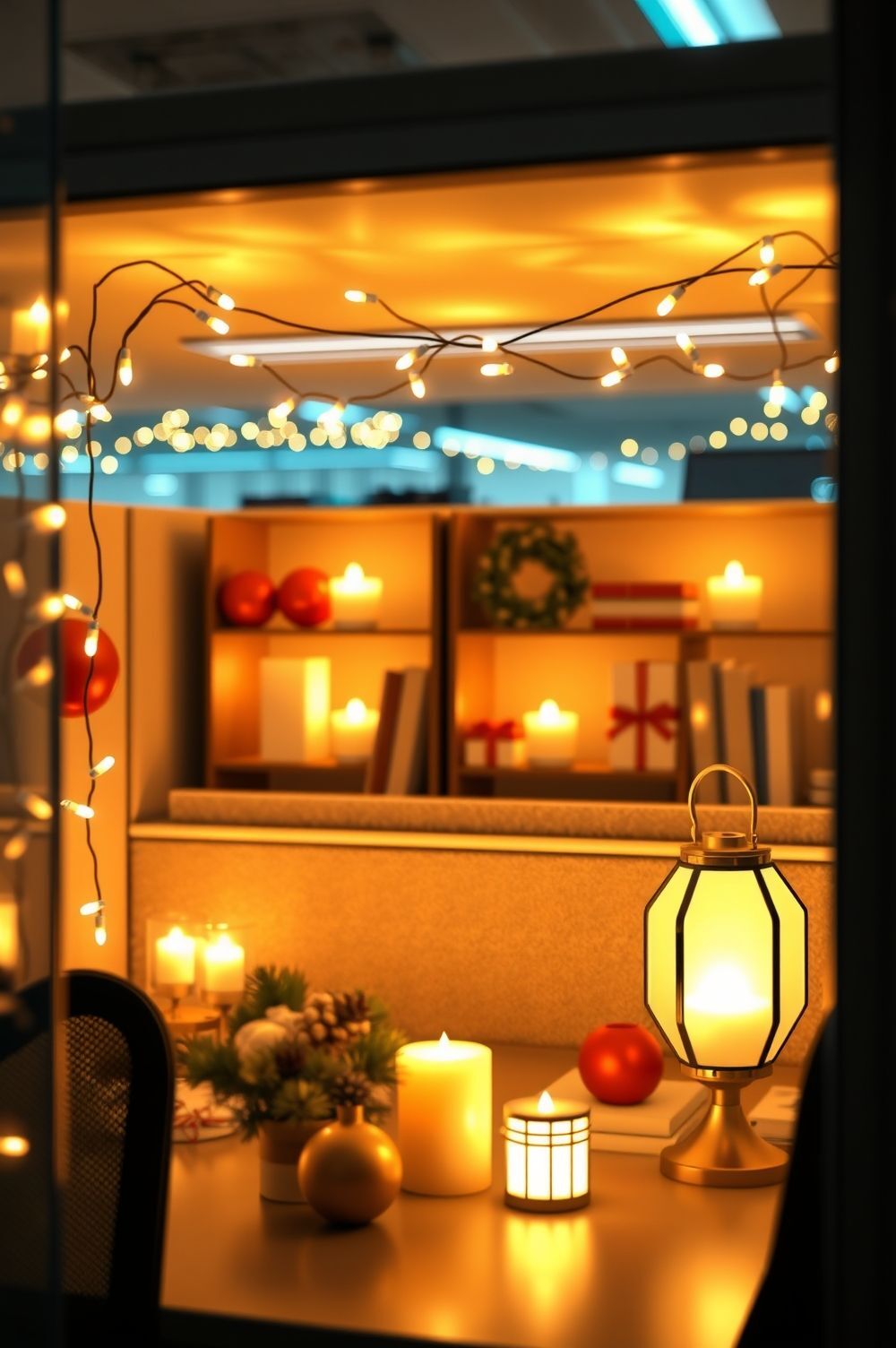 Light It Up: Creative Christmas Cubicle Lighting Ideas
