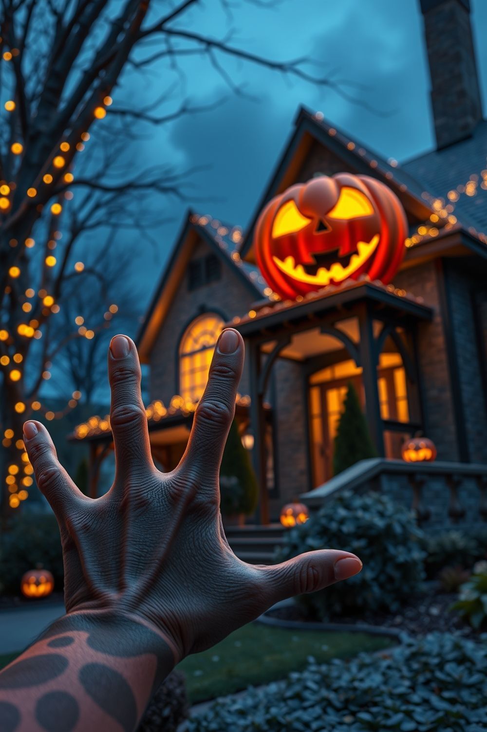 Lighting Tricks to Make Your Roof Glow with Halloween Spirit