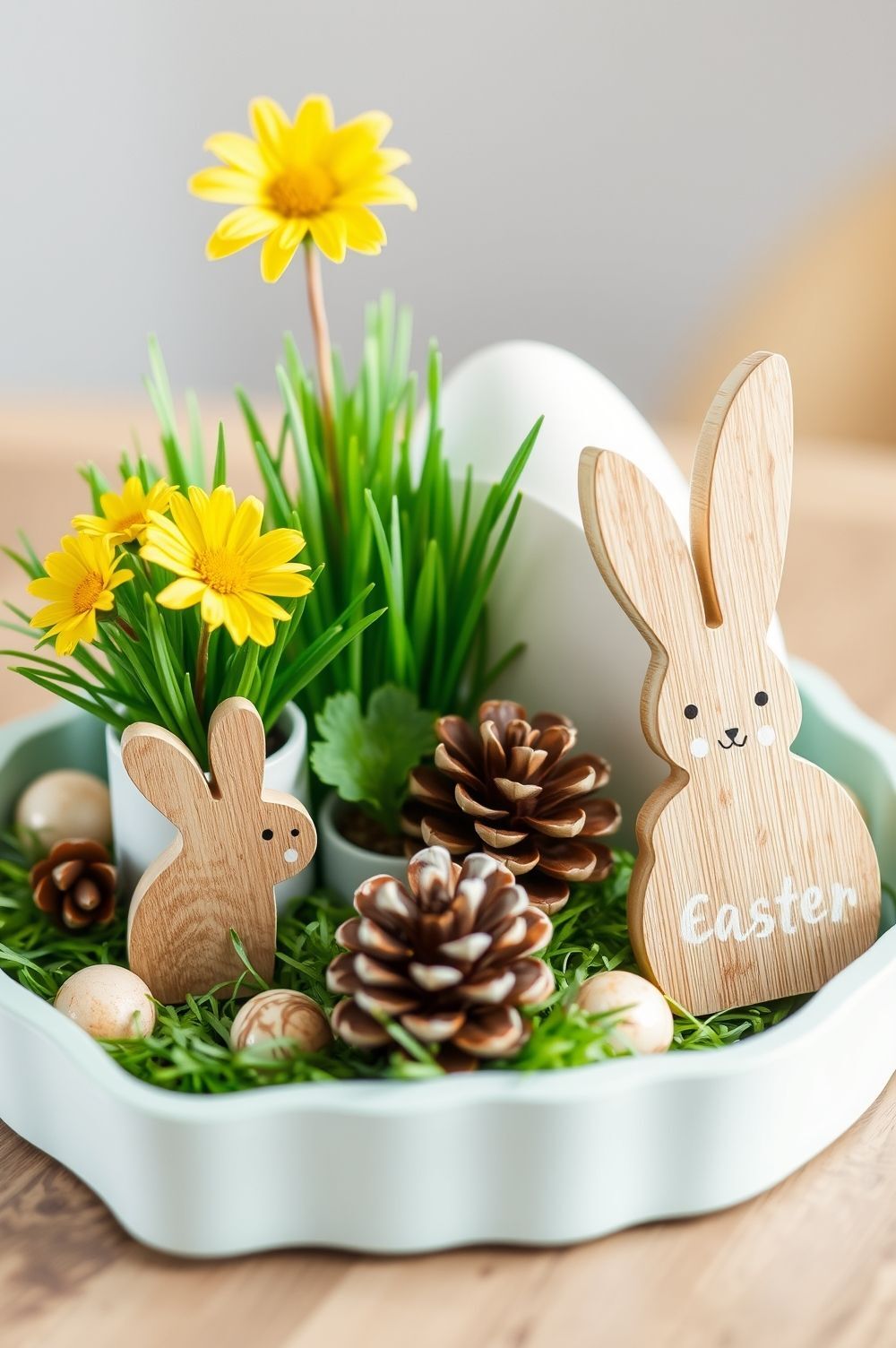 Nature-Inspired Easter Tray Decorating Ideas