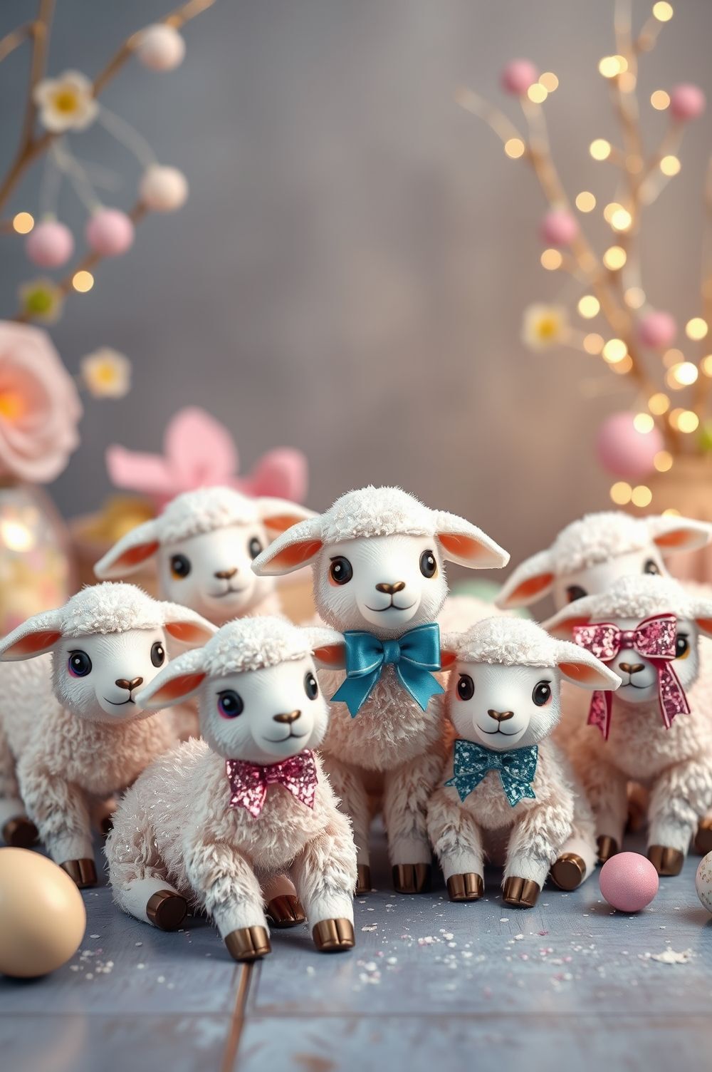 Paint and Glitter Lambs for a Sparkling Easter Touch