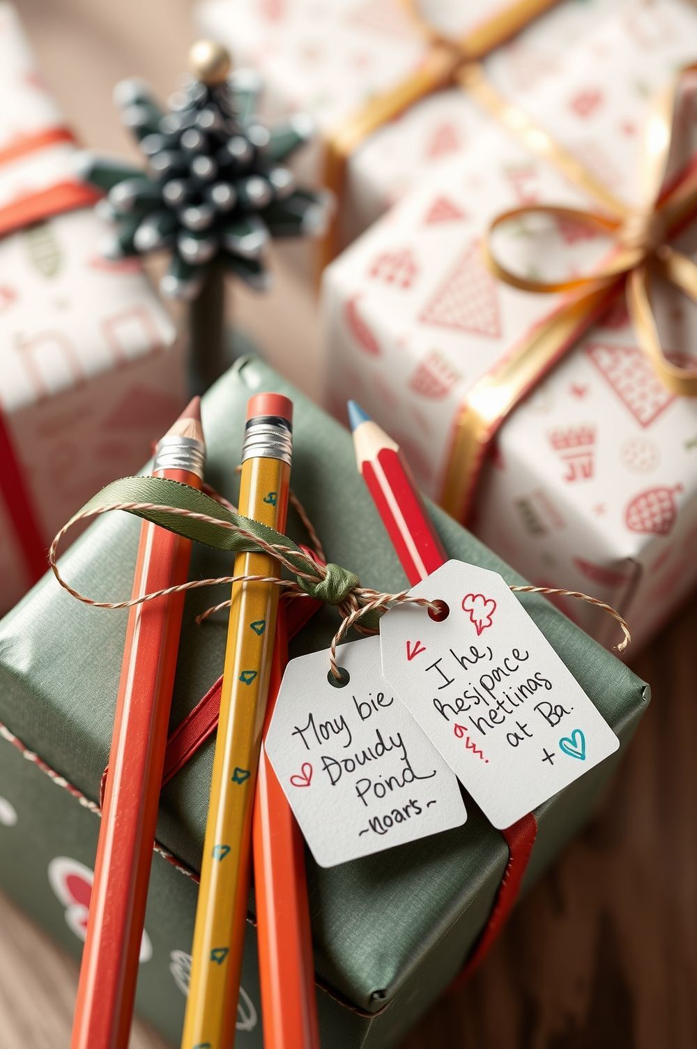 Personalize Pencil Gift Tags for Holiday Presents