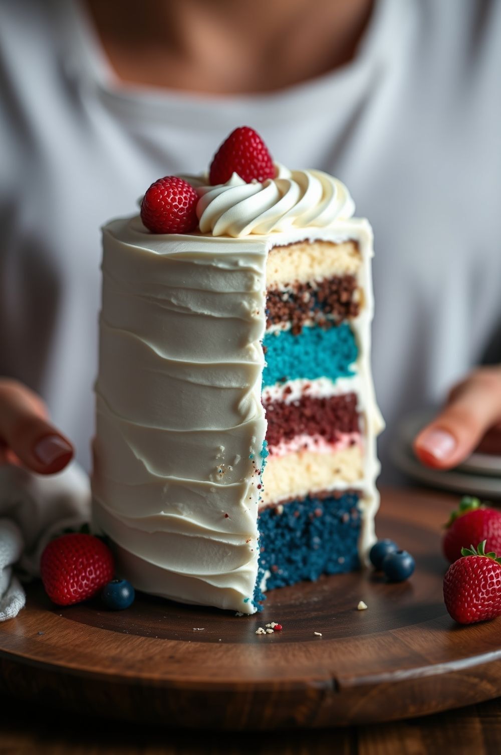Red, White, and Blue Layer Cakes for Bold Flavor