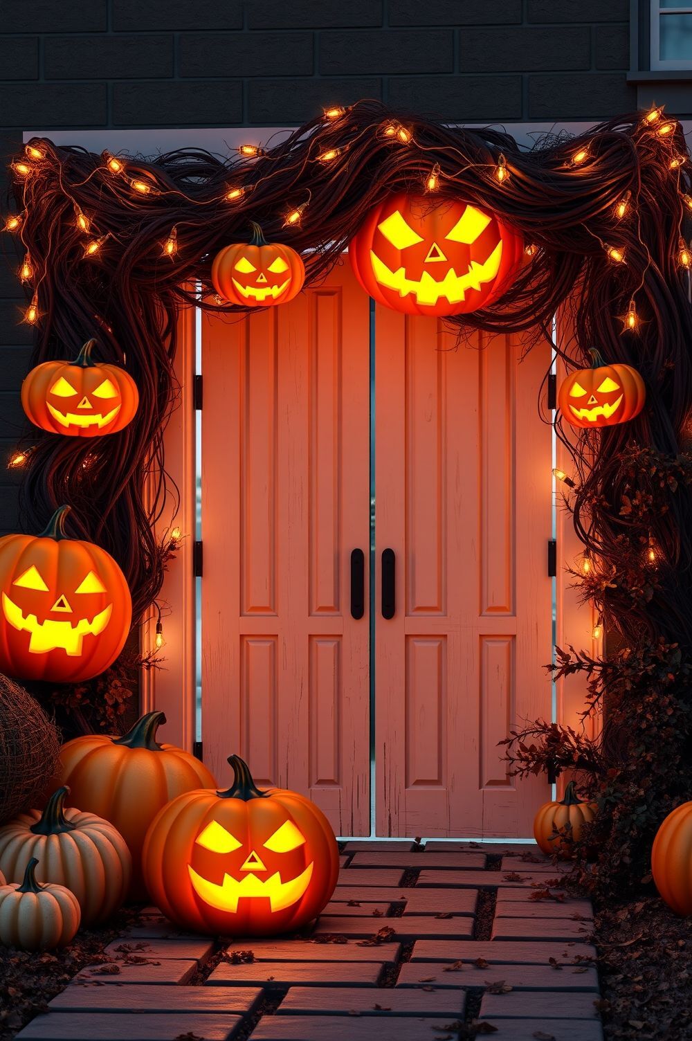 Spooky Jack-o'-Lantern Gate Decor