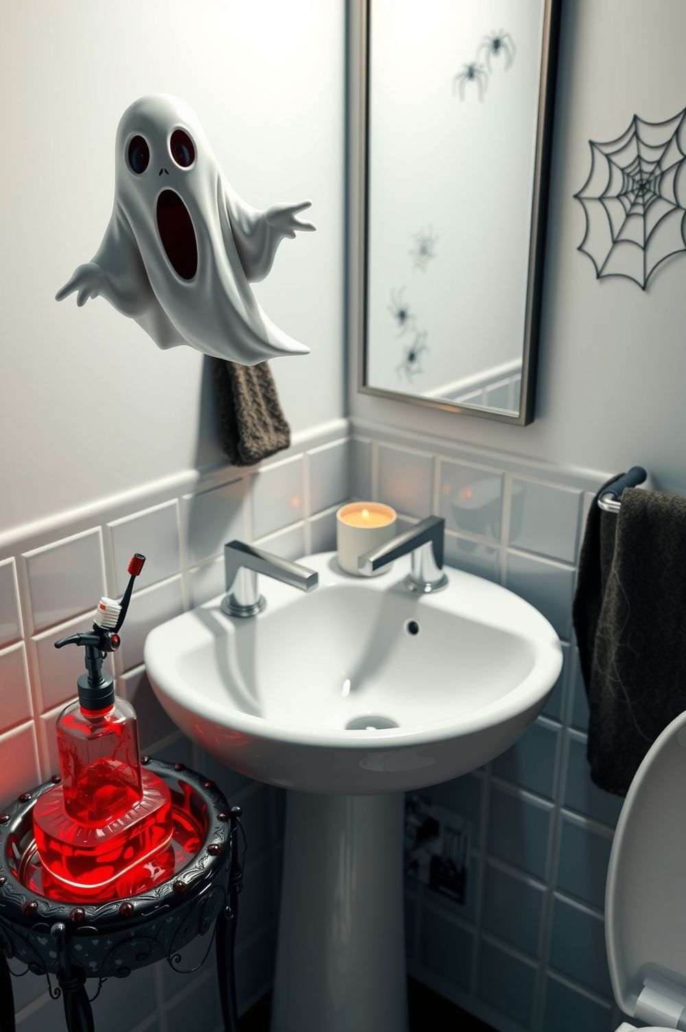 Tricky Toilet and Sink Decor for the Ultimate Halloween Vibe