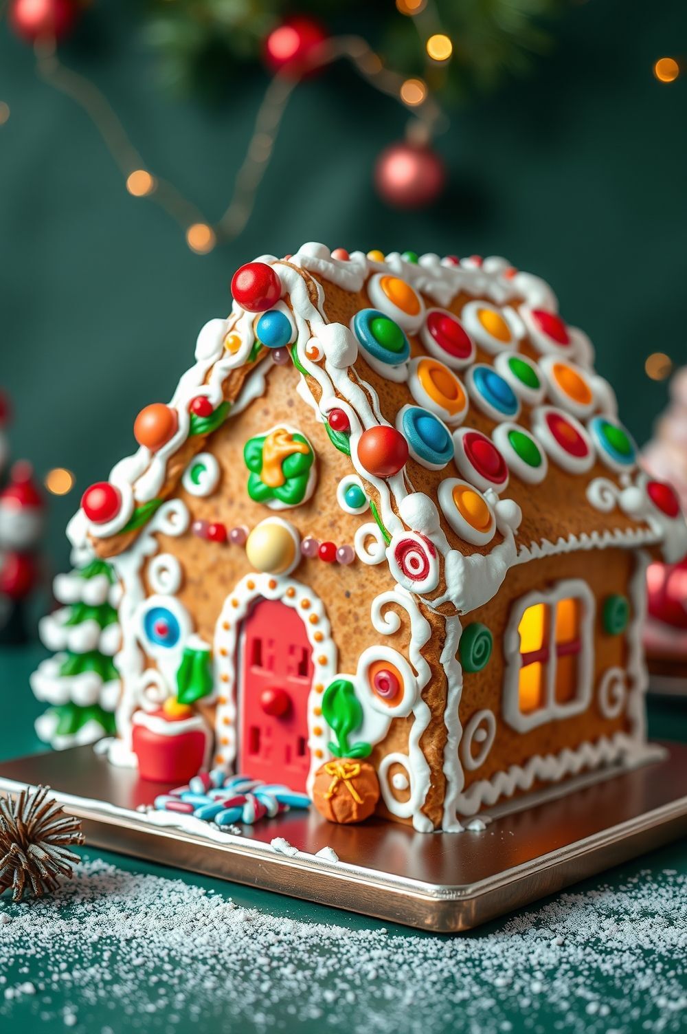 Use Edible Paints and Icing to Make Your Gingerbread House Pop